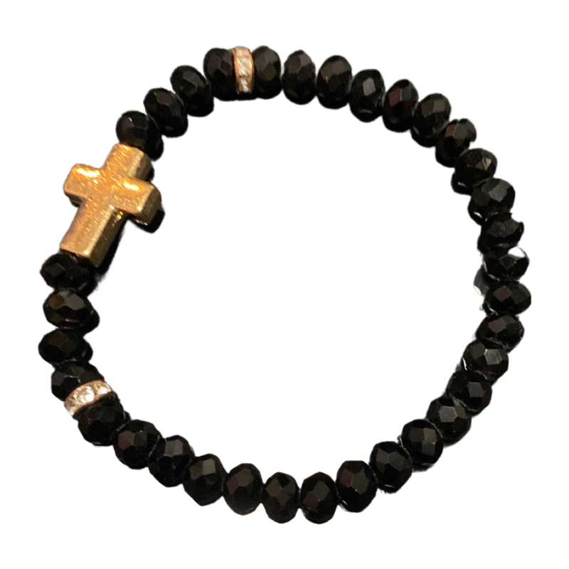 Black beaded bracelet