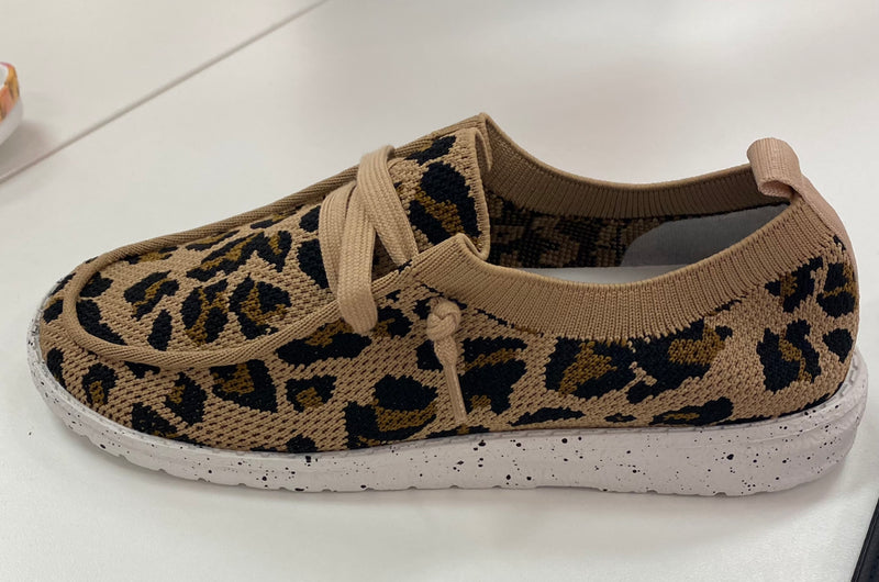Tan leopard shoes