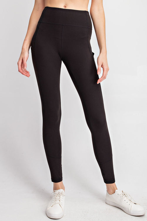 Black butter leggings with pockets