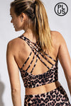 Leopard sports bra