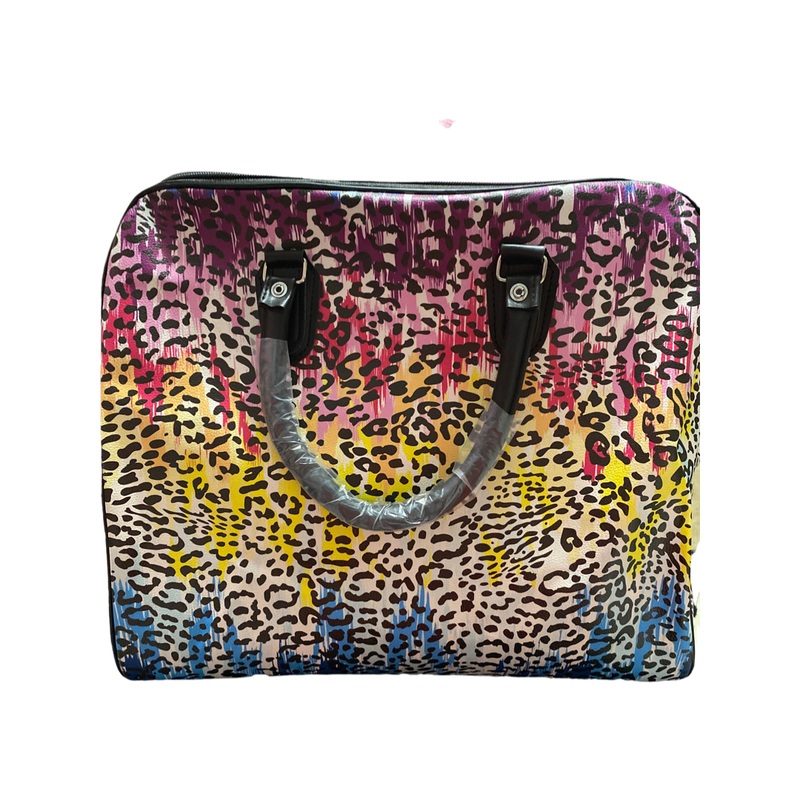 Colored leopard bag