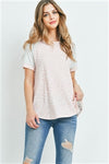 RAGLAN SLEEVES LEOPARD SWING TOP- PINK SMOKE/OFF-WHITE/LIGHT ASH GREY-ASH GREY