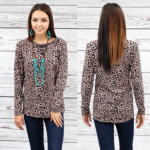 Pink leopard long sleeve