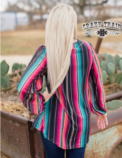 Striped multi color long sleeve