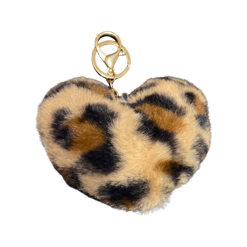 Leopard dark keychain ball