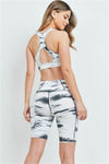 IVORY BLACK TIE DYE TOP & SHORT SET