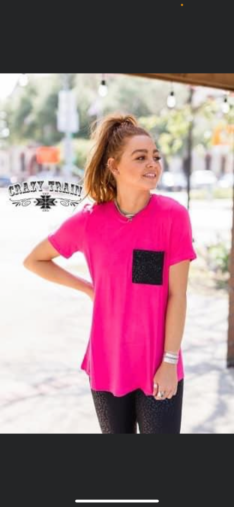 Hot Pink Crazy Train Tee