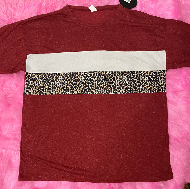 Red leopard tshirt