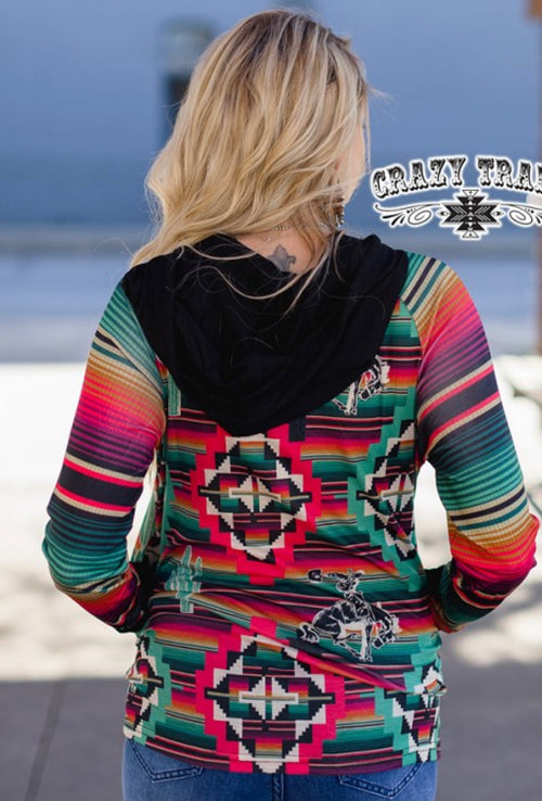 Multi color Aztec hoodie