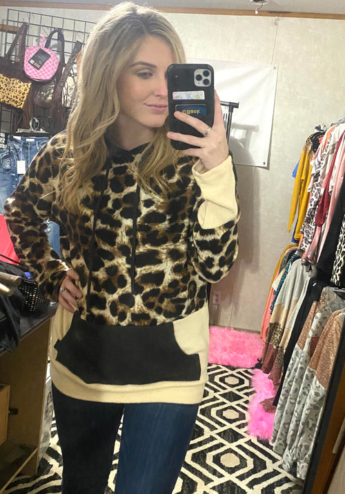 Leopard print hoodie