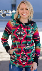 Multi color Aztec hoodie