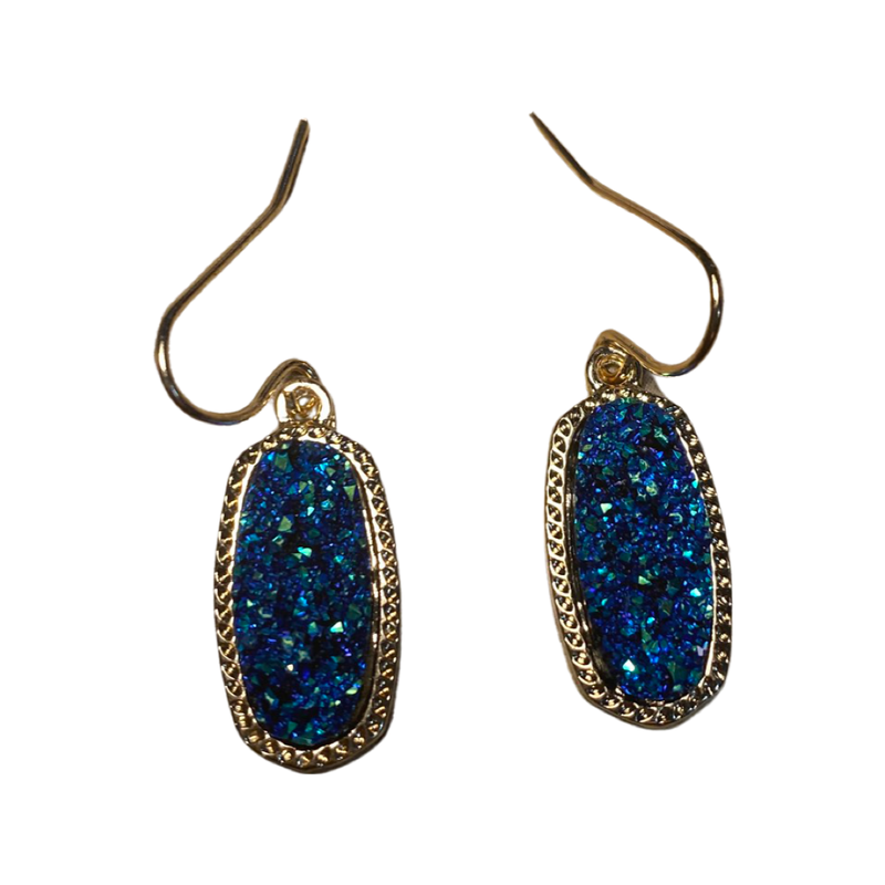 Druzy stone dangling earrings